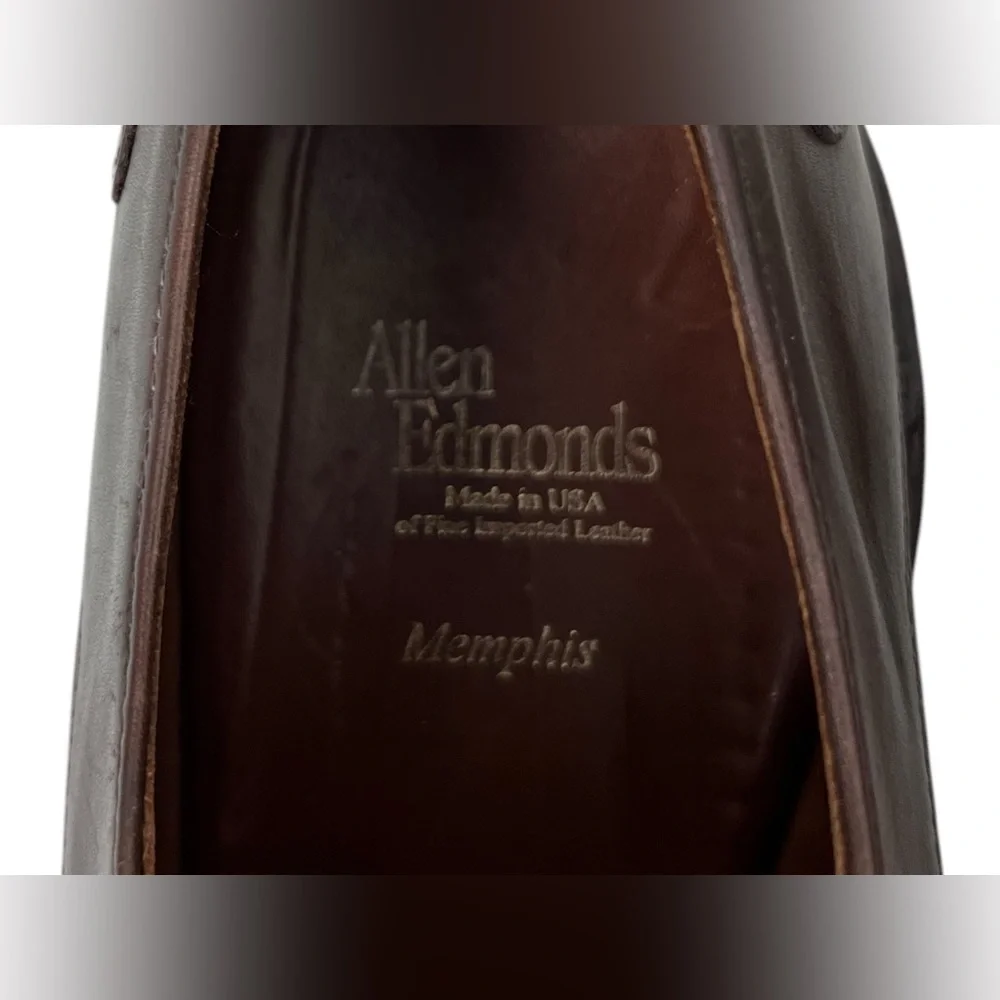 Allen Edmonds Memphis Mens Brown Leather Lace Up Oxford Cap Toe Shoes US 11.5 D